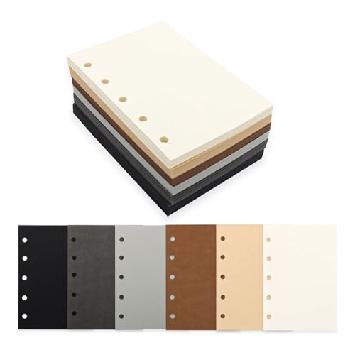 Mogoostry A8 Blanko-Füllpapier, 6 Farben, Nachfüllpapier für 5-Ringe, A8-Binder-Planer-Einsätze, 5 Löcher, blanko, Notizpapier, Nachfüllpackungen, 300 Blatt/600 Seiten, lose Blätter Mogoostry A8 Blanko-Füllpapier, 6 Farben, Nachfüllpapier für 5-Ringe, A8-Binder-Planer-Einsätze, 5 Löcher, blanko, Notizpapier, Nachfüllpackungen, 300 Blatt/600 Seiten, lose Blätter von Mogoostry