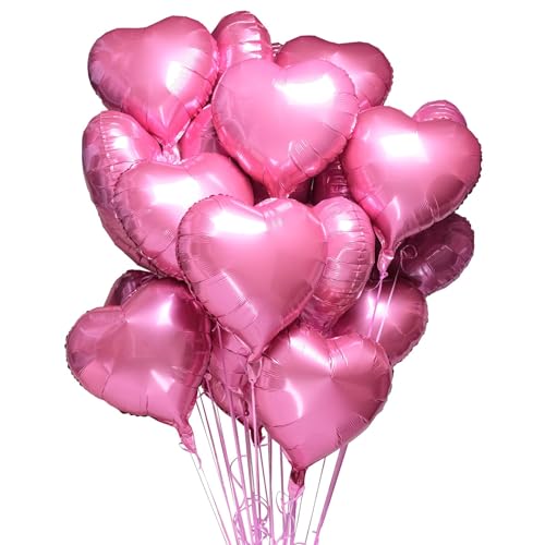 Moguri 12 Stück 18 Zoll Rosa Herzballons, Inkl. 1 weiße Schleife & 1 Strohhalm, Folienballons für Hochzeit, Geburtstag, Valentinstag, Babyparty und Partydeko Moguri 12 Stück 18 Zoll Rosa Herzballons, Inkl. 1 weiße Schleife & 1 Strohhalm, Folienballons für Hochzeit, Geburtstag, Valentinstag, Babyparty und Partydeko von Moguri