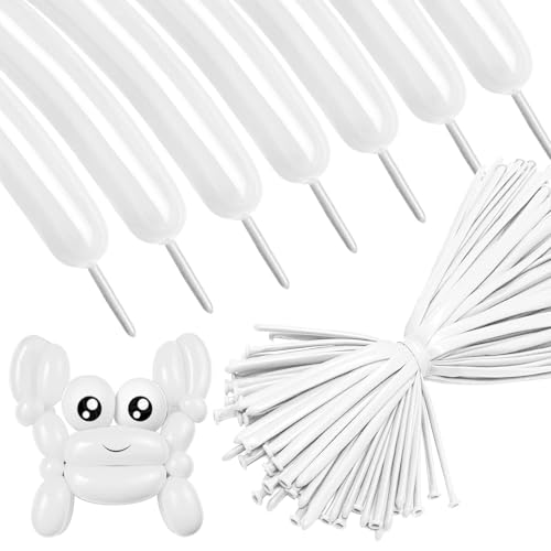 Moguri 30 Stück Weiße Modellierballons, Lange 260 mm Luftballons zum Formen von Tierfiguren und Dekoration, Ideal für Geburtstagsfeiern, Hochzeiten und Events, Stretchbare Luftballons Moguri 30 Stück Weiße Modellierballons, Lange 260 mm Luftballons zum Formen von Tierfiguren und Dekoration, Ideal für Geburtstagsfeiern, Hochzeiten und Events, Stretchbare Luftballons von Moguri