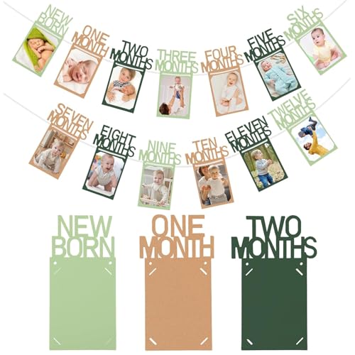 Moguri Fotobanner zum 1. Geburtstag für Babys von Neugeborenen bis 12 Monaten. Grüne Kraft-Dekoration für den ersten Geburtstag mit Rahmen. Fotobanner zum 1. Jahr Moguri Fotobanner zum 1. Geburtstag für Babys von Neugeborenen bis 12 Monaten. Grüne Kraft-Dekoration für den ersten Geburtstag mit Rahmen. Fotobanner zum 1. Jahr von Moguri