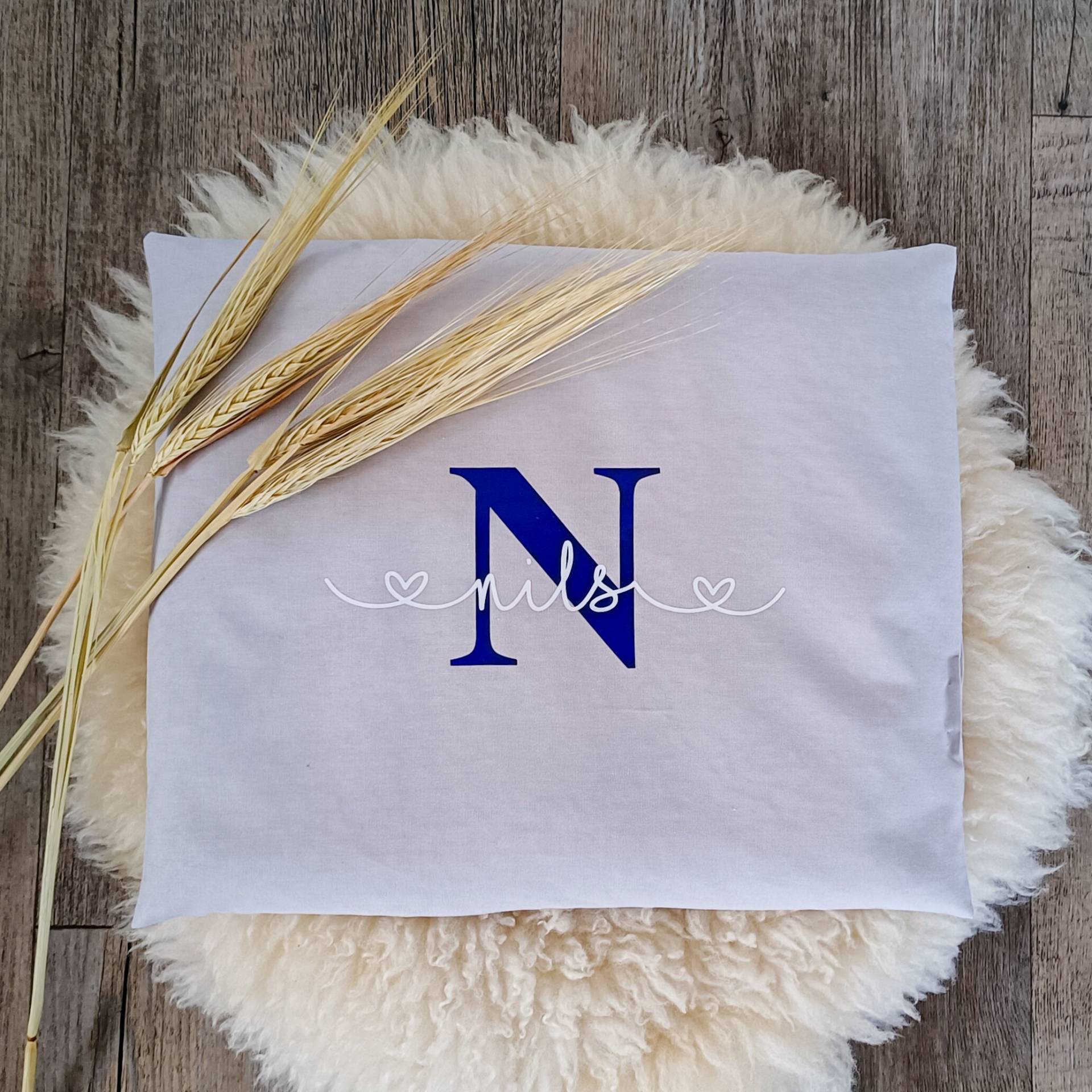 Personalisiertes Körnerkissen Mit Name Und Großbuchstabe - Handgenäht Aus Baumwolle Personalisiertes Körnerkissen Mit Name Und Großbuchstabe - Handgenäht Aus Baumwolle von MoiraLouArt