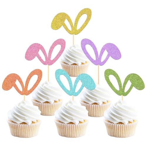 Ostern Cupcake Toppers (Bunte Hasenohren) von Moitkptt