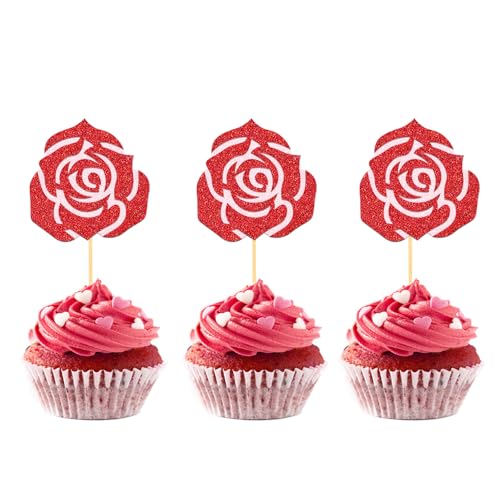 Valentinstag Cupcake Toppers (Rose) von Moitkptt