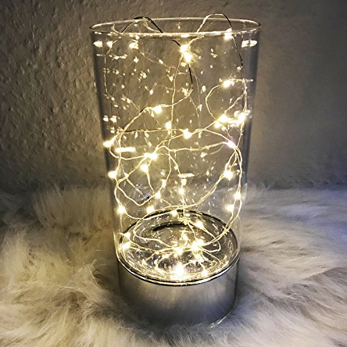 Mojawo 3 Stück 30er Lichterkette batteriebetrieben mit LEDs in warmweiß transparent Kette wasserfest Draht Mojawo 3 Stück 30er Lichterkette batteriebetrieben mit LEDs in warmweiß transparent Kette wasserfest Draht von Mojawo