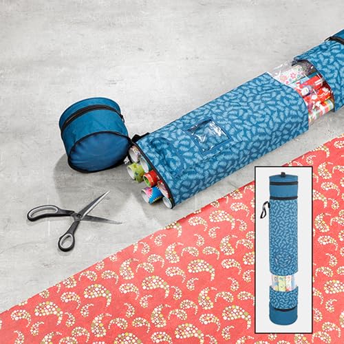 Mojawo Geschenkpapier-Organizer Geschenkpapierbox Aufbewahrungstasche Weihnachten in Blau Mojawo Geschenkpapier-Organizer Geschenkpapierbox Aufbewahrungstasche Weihnachten in Blau von Mojawo