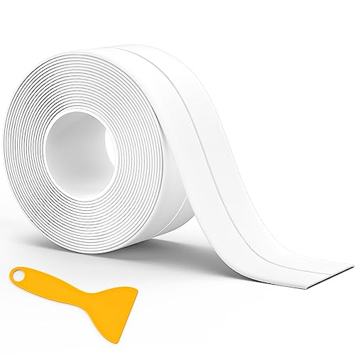 1 Rollen Dichtungsband Selbstklebend, Fugendichtungsband, Dichtungsband Dusche, PVC Dichtungsstreifen Wasserdicht Klebeband, Dichtungsband für Küche,Badezimmer, Toilette, Wandecke (38 mm x 3,2 m) von MOKANI