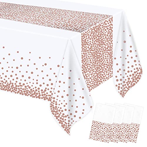 MOKANI Einweg Tischdecke, 4 Stück Tischdecke Geburtstag, Wasserdicht Tischdecke Bierzeltgarnitur, Rechteckig Tischdecken Geeignet für Party, Weihnachten, Hochzeit, 137 x 274 cm, Rosegold MOKANI Einweg Tischdecke, 4 Stück Tischdecke Geburtstag, Wasserdicht Tischdecke Bierzeltgarnitur, Rechteckig Tischdecken Geeignet für Party, Weihnachten, Hochzeit, 137 x 274 cm, Rosegold von MOKANI