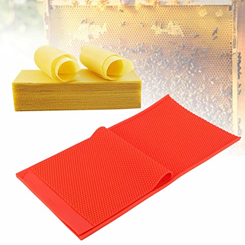 Bienenwachs Pressform, Gummi-bienenwachs-blattform, Form für Bienenwachsplatten, Faltbar, 44x23 cm, 2 Stück, 5,4 mm Dicke Bienenwachsform, Zubehör für die Imkerei in Bienenstöcken, Rot Bienenwachs Pressform, Gummi-bienenwachs-blattform, Form für Bienenwachsplatten, Faltbar, 44x23 cm, 2 Stück, 5,4 mm Dicke Bienenwachsform, Zubehör für die Imkerei in Bienenstöcken, Rot von Mokernali