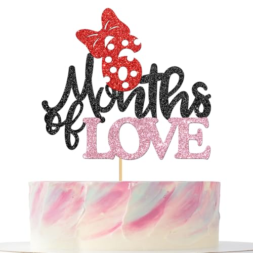 Tortenaufsatz, 6 Monate Liebe, halber Weg zu eins, 1/2 Weg zu einem, Jubiläum/Babyparty, Party-Dekoration Tortenaufsatz, 6 Monate Liebe, halber Weg zu eins, 1/2 Weg zu einem, Jubiläum/Babyparty, Party-Dekoration von Mokonate