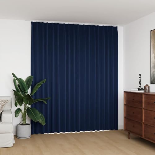 Mokuyary Verdunkelungsvorhang mit Haken Blau 290 x 245 cm Verdunklungsvorhänge Gardinen Thermogardine gegen Kälte Gardine mit Ösen für Schlafzimmer, Wohnzimmer, Kinderzimmer von Mokuyary