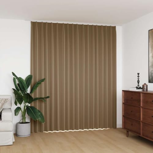 Mokuyary Verdunkelungsvorhang mit Haken Taupe 290 x 245 cm Verdunklungsvorhänge Gardinen Thermogardine gegen Kälte Gardine mit Ösen für Schlafzimmer, Wohnzimmer, Kinderzimmer von Mokuyary