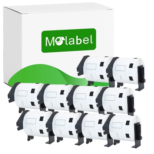 Molabel - 10 Rollen DK-11209 Kleine Adressetiketten Kompatibel mit Brother, 62mm x 29mm, 4800 Farbige Etiketten Grün für Brother QL Etikettendrucker von Molabel