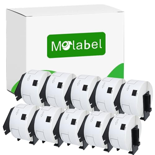 Molabel - 10 Rollen DK-11209 Kleine Adressetiketten Kompatibel mit Brother, 62mm x 29mm, 8000 Farbige Etiketten für Brother QL Etikettendrucker von Molabel