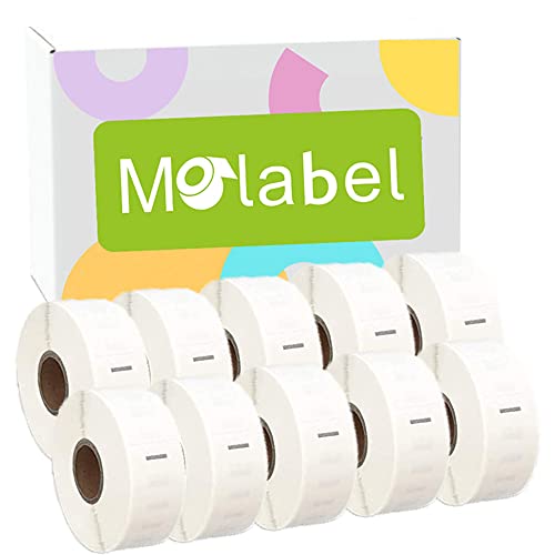 Molabel 11352 10 pack 25 x 54 mm compatible with DYMO S0722520 Dymo LabelWriter 310, LabelWriter 320, LabelWriter 330 Series, LabelWriter 400, LabelWriter 400 Turbo, LabelWriter 450 Series von Molabel