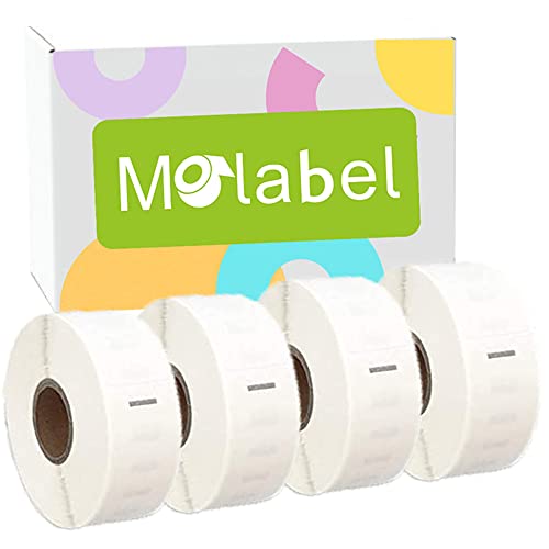 Molabel 11352 4pack 25 x 54 mm Compatible for DYMO S0722520 Dymo LabelWriter 310, LabelWriter 320, LabelWriter 330 Series, LabelWriter 400, LabelWriter 400 Turbo, LabelWriter 450 Series von Molabel