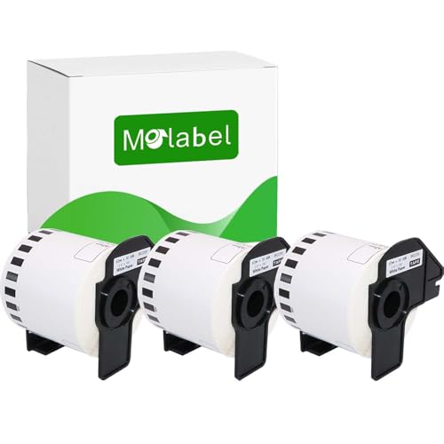 Molabel address Label DK-22205 DK22205 3pack Rolls (Endless) Compatible with Brother P-Touch QL-500 QL-500A QL-500BS QL-500BW von Molabel