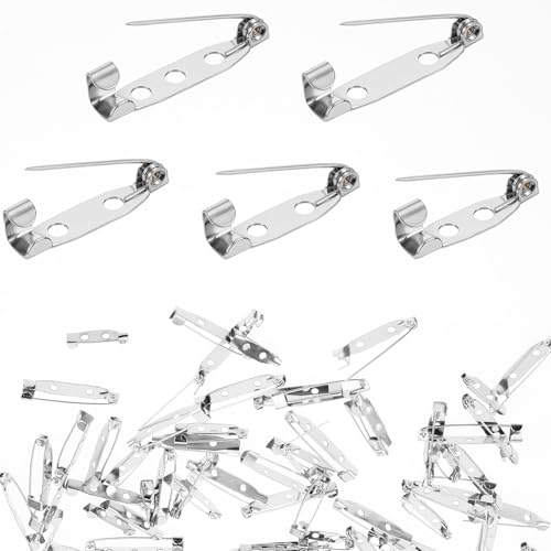 Molain 100 Stück Broschennadeln, Sicherheitsnadeln Metall Brosche Safety Pin Bar Pins mit Löchern für die Schmuckherstellung Namensschilder und DIY Handwerk 5 Größen Molain 100 Stück Broschennadeln, Sicherheitsnadeln Metall Brosche Safety Pin Bar Pins mit Löchern für die Schmuckherstellung Namensschilder und DIY Handwerk 5 Größen von Molain