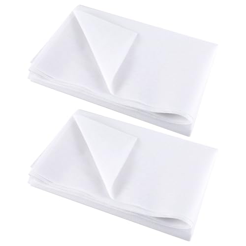 Molain 2 Stück Bügelvlies Weiß,200 x 100 cm Aufbügelbarer Einlagestoff Vliesstoff für Bügelfalten, Nähhandwerk, Verstärkte Bekleidung(weiß) von Molain