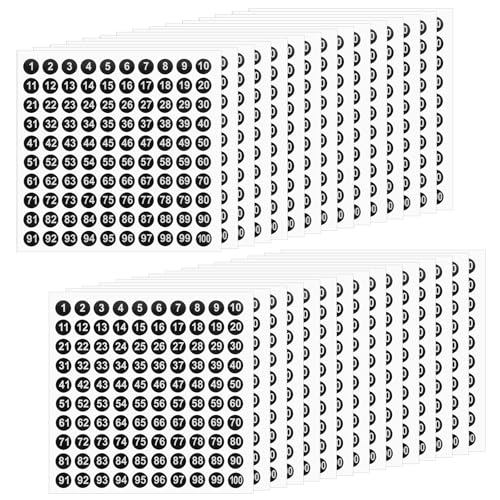Molain 30 Blatt 1-100 Zahlen Aufkleber, Aufkleber Zahlen Klebezahlen Zahlen zum Aufkleben Selbstklebende Etiketten klebezahlen wetterfest für Büro Heim Kinder Molain 30 Blatt 1-100 Zahlen Aufkleber, Aufkleber Zahlen Klebezahlen Zahlen zum Aufkleben Selbstklebende Etiketten klebezahlen wetterfest für Büro Heim Kinder von Molain