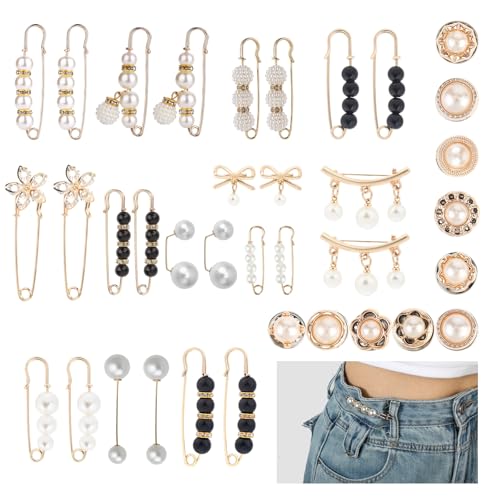 Molain 36 Stück Perlen broschennadeln Sicherheitsnadel, Brosche Damen Broschen für Kleidung Sicherheitsnadeln Groß für Jean Hosen Taillenspanner Pullover Schal Kostüm Zubehör Molain 36 Stück Perlen broschennadeln Sicherheitsnadel, Brosche Damen Broschen für Kleidung Sicherheitsnadeln Groß für Jean Hosen Taillenspanner Pullover Schal Kostüm Zubehör von Molain