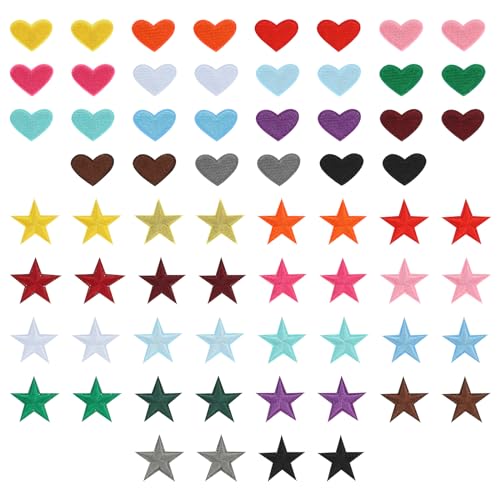 Molain 66 Stück Aufnäher zum Aufbügeln, Herz und Stern Bügelflicken Patches zum Aufbügeln Flicken zum Aufbügeln bestickte Aufnäher für T-Shirt Jeans Kleidung Reparaturen Dekor (Liebe + Sterne) Molain 66 Stück Aufnäher zum Aufbügeln, Herz und Stern Bügelflicken Patches zum Aufbügeln Flicken zum Aufbügeln bestickte Aufnäher für T-Shirt Jeans Kleidung Reparaturen Dekor (Liebe + Sterne) von Molain