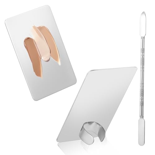 Molain Make up Palette, Edelstahl Spatel Kosmetik Make Up Mischpalette Kosmetische Mischpalette mit Spatel Kosmetikpalette schminkpalette für Foundation Nailart Auge Lidschatten Molain Make up Palette, Edelstahl Spatel Kosmetik Make Up Mischpalette Kosmetische Mischpalette mit Spatel Kosmetikpalette schminkpalette für Foundation Nailart Auge Lidschatten von Molain