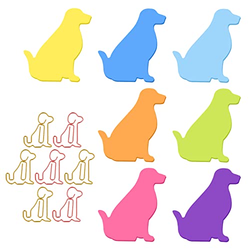 Molain Niedliche Hunde-Haftnotizen mit Büroklammern, Cartoon-Tier-Haftnotizen, Index-Tabs, Hunde-Form, Marker, Flaggen, Memoblöcke, 7 Stück, 210 Blatt Molain Niedliche Hunde-Haftnotizen mit Büroklammern, Cartoon-Tier-Haftnotizen, Index-Tabs, Hunde-Form, Marker, Flaggen, Memoblöcke, 7 Stück, 210 Blatt von Molain
