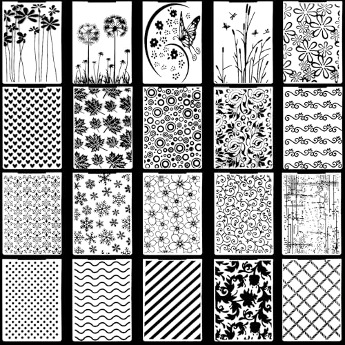 Molain Prägeschablonen aus Kunststoff, Prägeschablonen für Kartenherstellung, 14 x 9 cm, Papierkarten-Schablonen, DIY, Basteln, Scrapbooking, Vorlagen für Grußkarten, Fotoalbum, Dekoration, 20 Stück Molain Prägeschablonen aus Kunststoff, Prägeschablonen für Kartenherstellung, 14 x 9 cm, Papierkarten-Schablonen, DIY, Basteln, Scrapbooking, Vorlagen für Grußkarten, Fotoalbum, Dekoration, 20 Stück von Molain