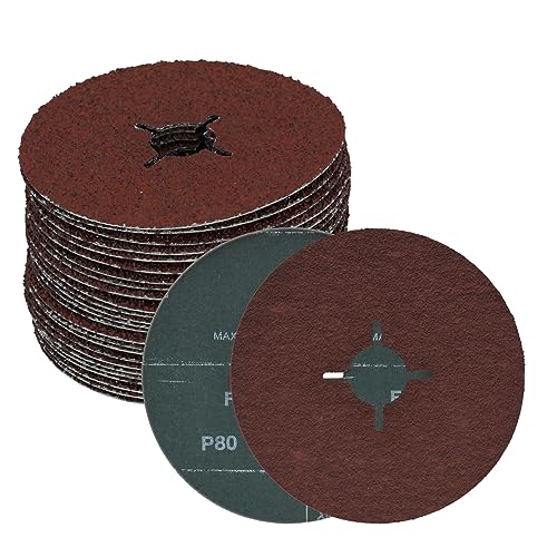 Molatool 25 Stück Fiberschleifscheiben Korund 150 mm P80 Molatool 25 Stück Fiberschleifscheiben Korund 150 mm P80 von Molatool