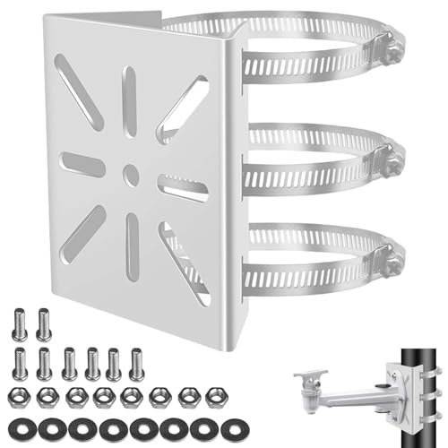 Masthalterung, Vertikale Masthalterung Mit 3 Verstellbaren Klemmen, Verdicktes Material, Robust und Langlebig, für Kamerahalterung, CCTV-Kameras, LED-Wand-/Bühnenleuchten von Molbory