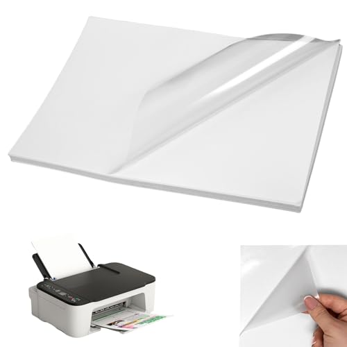 Molbory 30 Blatt PREMIUM Vinyl Aufkleberfolie, Stickerpapier zum Bedrucken 100% klar Selbstklebend für Laser & Tintenstrahldrucker Schnell Trocknen A4 Size kristallklar Selbstklebend Aufkleber Molbory 30 Blatt PREMIUM Vinyl Aufkleberfolie, Stickerpapier zum Bedrucken 100% klar Selbstklebend für Laser & Tintenstrahldrucker Schnell Trocknen A4 Size kristallklar Selbstklebend Aufkleber von Molbory