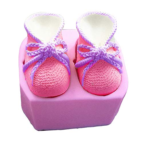 3D-Silikonform mit Babyschuhen, für Fondant, gestrickte Babyschuhe, Kuchendekoration, Werkzeug, DIY-Form, Kerze, Seife, Ton 3D-Silikonform mit Babyschuhen, für Fondant, gestrickte Babyschuhe, Kuchendekoration, Werkzeug, DIY-Form, Kerze, Seife, Ton von MoldFun