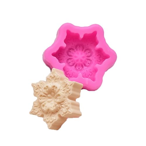 MoldFun 3D-Schneeflocken-Silikonformen für Seife, Schokolade, Süßigkeiten, Wachs, Schmelzen, Harz, Oreo, Kerzen, Lollipop, Eiswürfel, Gelee, Kuchen, Dekoration, Zuckerbastelformen von MoldFun