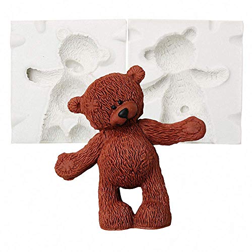 Silikonform mit 3D-Teddybär-Puppe, für Fondant, Schokolade, Süßigkeiten, Zucker, Bastelarbeiten, Papier, Ton, Seife, Kerze, Kuchendekoration, Werkzeug von MoldFun