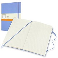 MOLESKINE Notizbuch Classic Collection fester Einband ca. DIN A4 liniert, hortensienblau Hardcover 192 Seiten von Moleskine