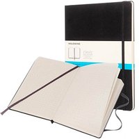 MOLESKINE Notizbuch Classic Collection fester Einband ca. DIN A4 punktraster, schwarz Hardcover 192 Seiten von Moleskine