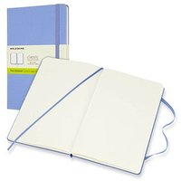 MOLESKINE Notizbuch Classic Collection fester Einband ca. DIN A5 blanko, hortensienblau Hardcover 240 Seiten von Moleskine