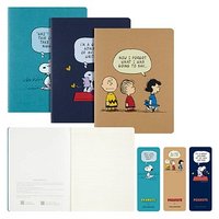 MOLESKINE Notizbuch Peanuts Cahier ca. DIN A5 liniert, mehrfarbig Softcover 120 Seiten, 3 St. von Moleskine