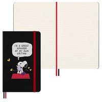 MOLESKINE Notizbuch Peanuts Snoopy Verehrer ca. DIN A5 liniert, schwarz Hardcover 176 Seiten, 1 St. von Moleskine
