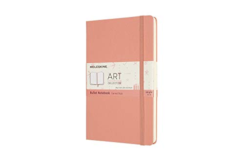 Moleskine, Bullet Notebook Art Collection, Skizzenblock, Zeichenblock, Leere oder Linierte Seiten, Hartcover, Großformat 13x21 cm, Farbe Korallenrosa Moleskine, Bullet Notebook Art Collection, Skizzenblock, Zeichenblock, Leere oder Linierte Seiten, Hartcover, Großformat 13x21 cm, Farbe Korallenrosa von Moleskine