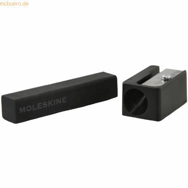 Moleskine Anspitzer-Radierer-Set schwarz von Moleskine