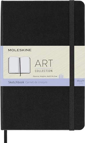 Moleskine Medium Size 11.5 x 18 cm Art Sketchbook, Sketchbook for Drawings, Paper Suitable for Pencils, Pastels, Fountain Pens and Markers, Hard Cover, Colour Black, 88 Pages Moleskine Medium Size 11.5 x 18 cm Art Sketchbook, Sketchbook for Drawings, Paper Suitable for Pencils, Pastels, Fountain Pens and Markers, Hard Cover, Colour Black, 88 Pages von Moleskine