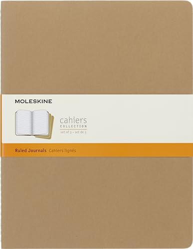 Moleskine Cahier, Notizhefte, 3er Set, packpapierbraun, XXLarge von Moleskine