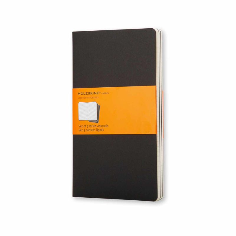 Cahier Notizbücher liniert Soft Cover schwarz 3 Stück von Moleskine