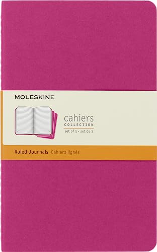 Moleskine Cahier Notizheft, Large 13 x 21 cm, 80 Seiten, Kinetisches Pink von Moleskine