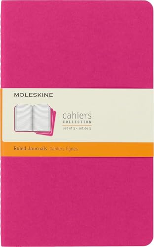 Moleskine Cahier Notizheft, Large 13 x 21 cm, 80 Seiten, Kinetisches Pink von Moleskine