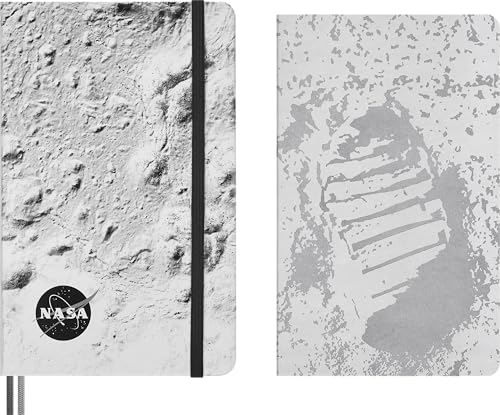 Moleskine NASA Themen-Set – Cahier Journal Mit Blankoseiten Large 13 x 21 cm und Notizbuch Mit Linierten Seiten Large 13 x 21 cm, Geschenkidee für NASA Fans und Sammler von Moleskine