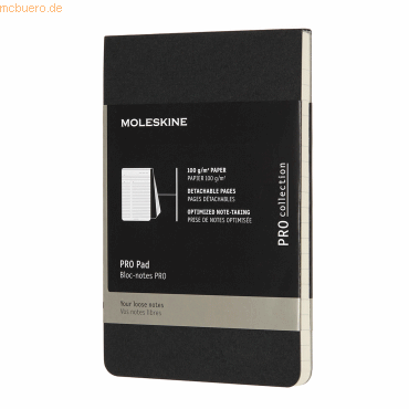 Moleskine Notizblock Pocket A6 liniert Softcover schwarz von Moleskine