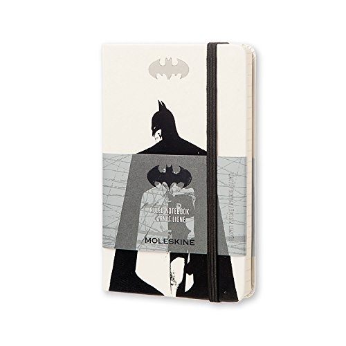 Moleskine Notizbuch Batman, Pocket, A6, Liniert, Hard Cover, weiß von Moleskine