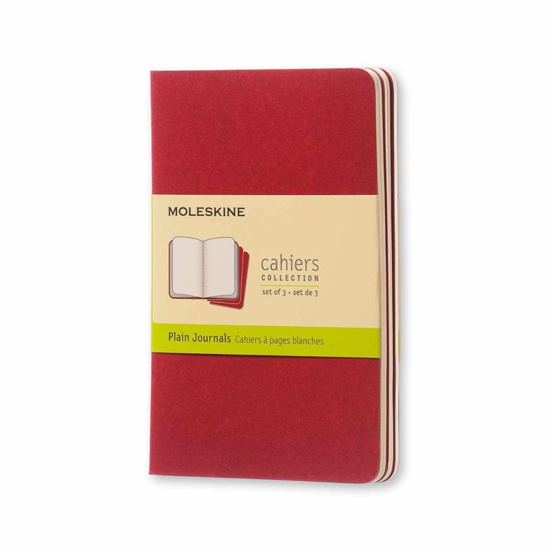Notizbücher Cahier blanko Kartoneinband A6 3 Stück von Moleskine